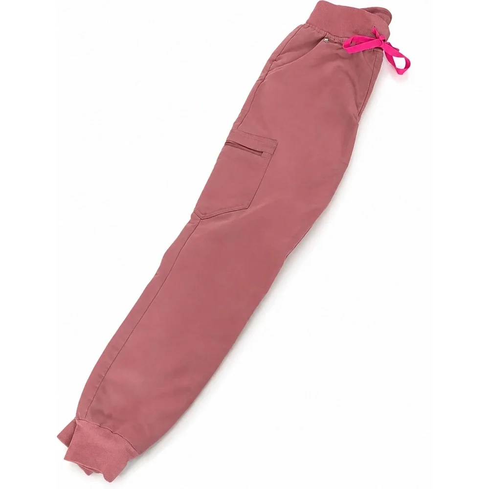 FIGS Catarina Top Zamora Jogger Scrub Set Mauve Pink XS
